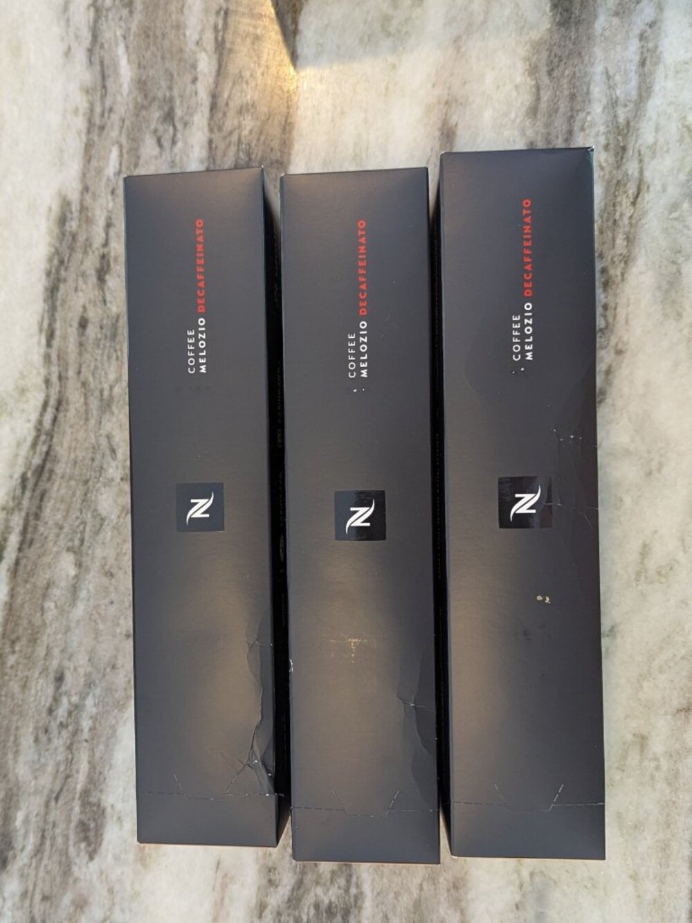 Nespresso Vertuo pods Melozio - Decaf.  3 sleeves = 30 pods